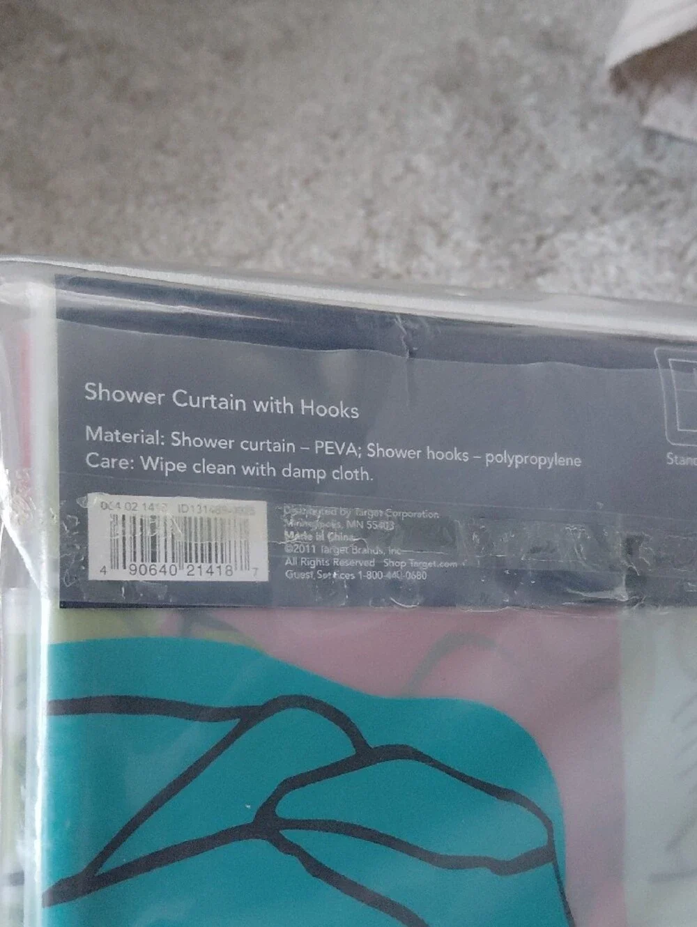 Room Essentials Floral Shower Curtain Set in Turquoise, Pink & White